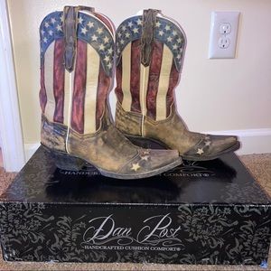 Dan Post American Flag Boots in box!